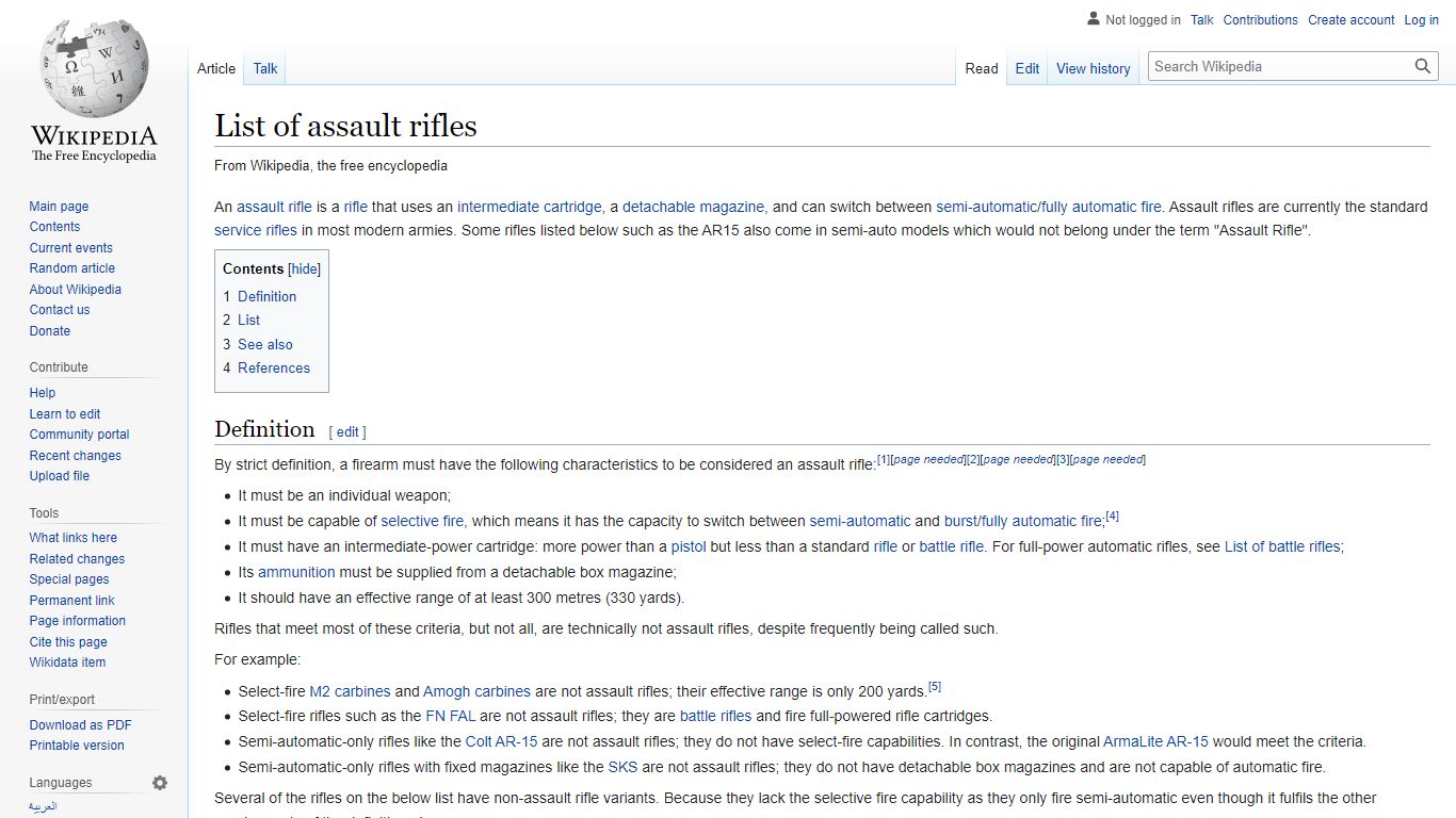 List of assault rifles - Wikipedia